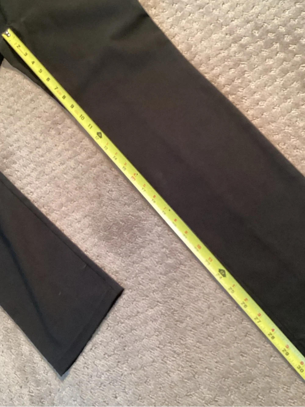 Anne Klein Black pull on pants,straight leg,stretch,logo tab, 30”L,9”rise,sz4 - Picture 6 of 13